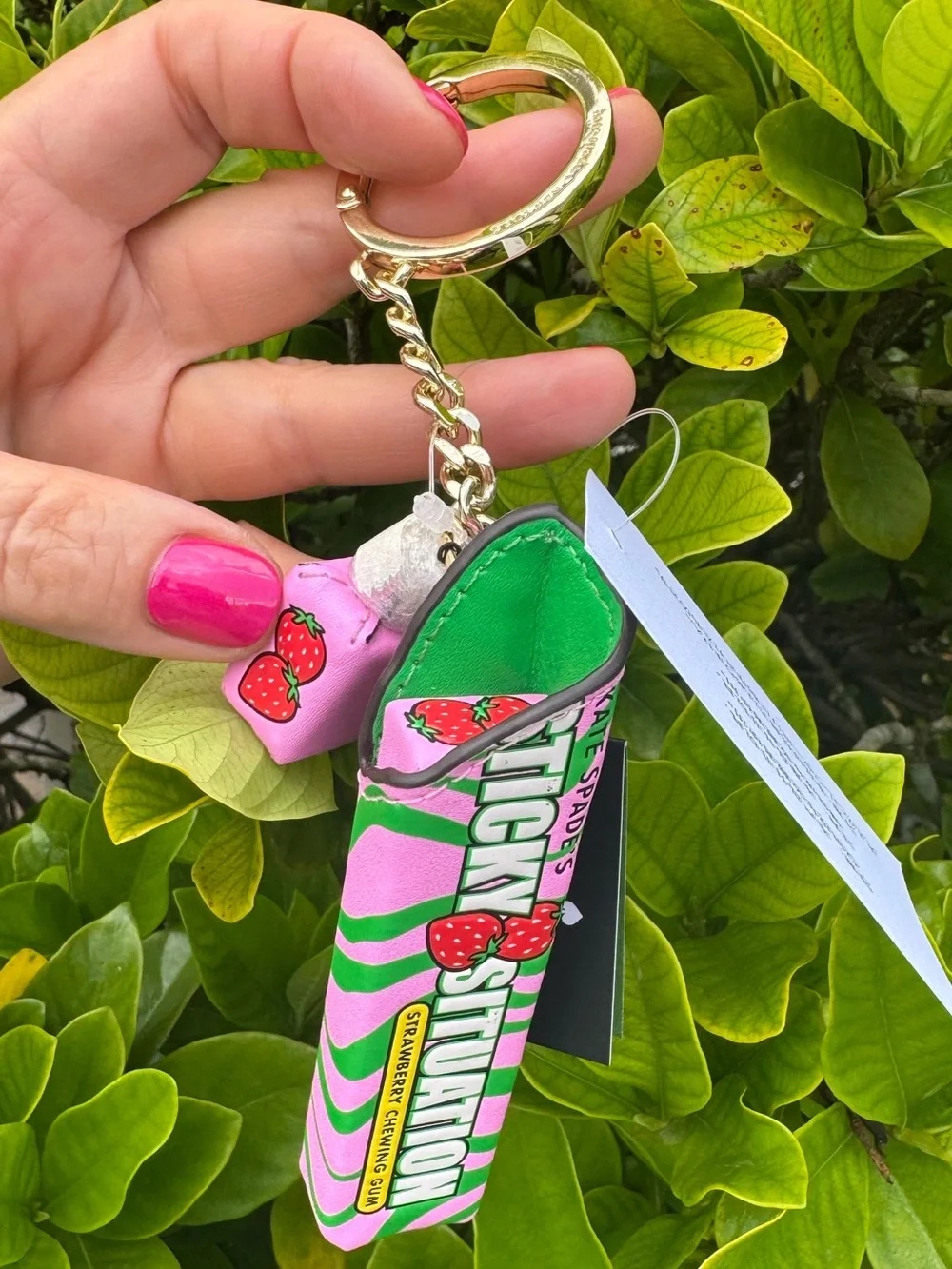 Kate Spade Bubble Gum Bag Charm Keychain